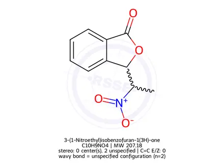 Chemical structure of 3-(1-Nitroethyl)isobenzofuran-1(3H)-one