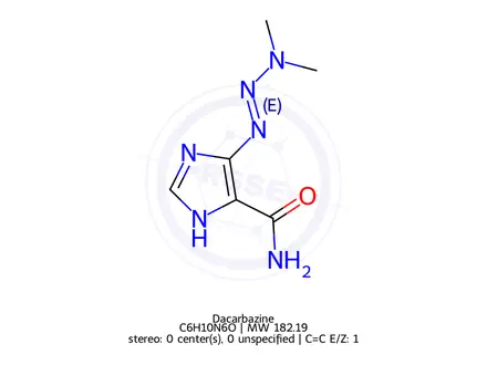 Chemical structure of Dacarbazine
