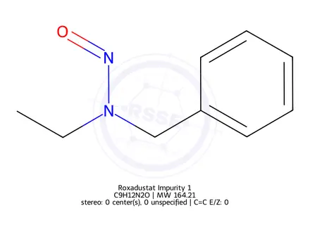 Chemical structure of N-nitroso-n-ethylbenzylamine
