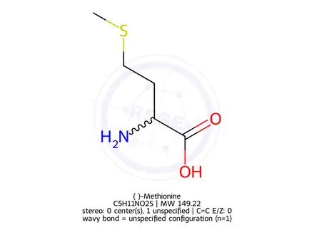 Chemical structure of DL-Methionine