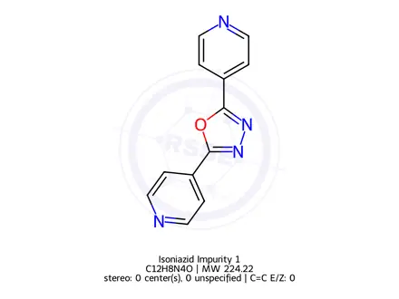 Chemical structure of Isoniazid oxadiazole Impurity 3