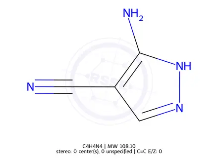 Chemical structure of 3-Amino-4-pyrazolecarbonitrile