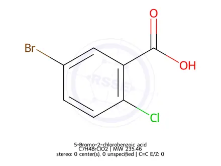 Chemical structure of 5-Bromo-2-chlorobenzoic acid