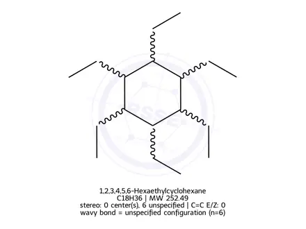 Chemical structure of 1,2,3,4,5,6-Hexaethylcyclohexane