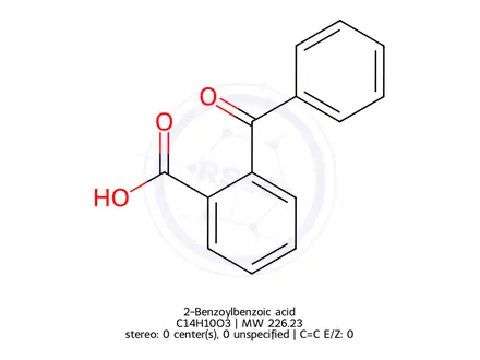 Chemical structure of 2-Benzoylbenzoic acid