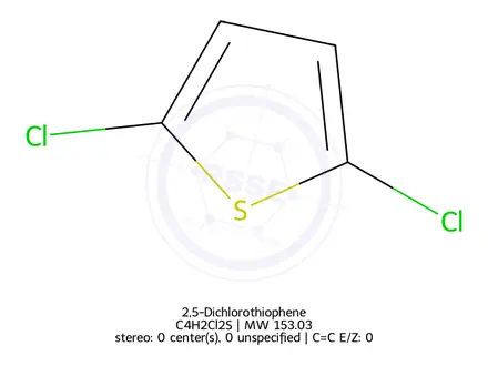 Chemical structure of 2,5-Dichlorothiophene