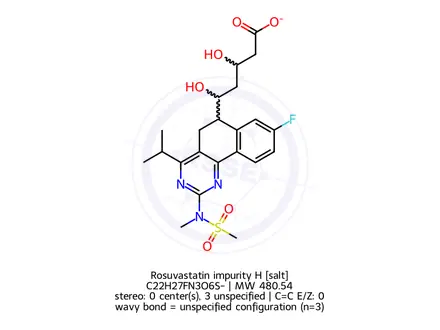 Chemical structure of Rosuvastatin impurity H
