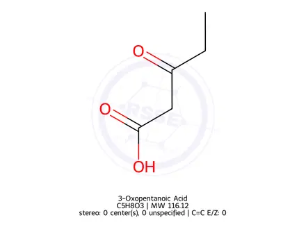 Chemical structure of 3-Oxopentanoic Acid