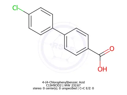 Chemical structure of 4-(4-Chlorophenyl)benzoic Acid