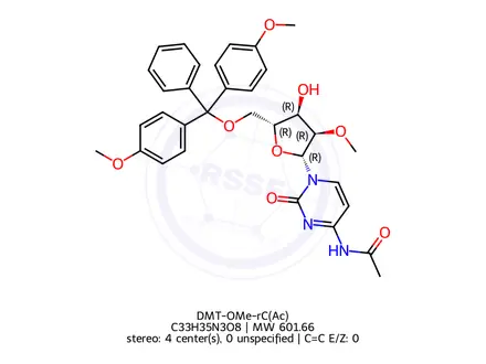 Chemical structure of DMT-OMe-rC(Ac)