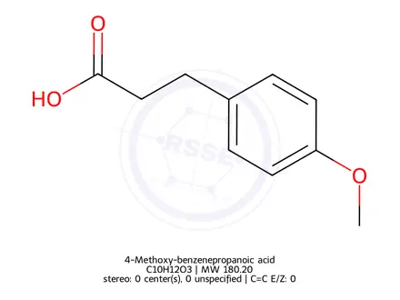 Chemical structure of 4-Methoxy-benzenepropanoic acid