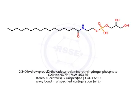 Chemical structure of 2,3-Dihydroxypropyl2-(hexadecanoylamino)ethylhydrogenphosphate