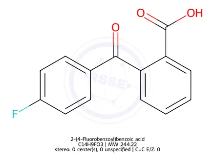 Chemical structure of 2-(4-Fluorobenzoyl)benzoic acid
