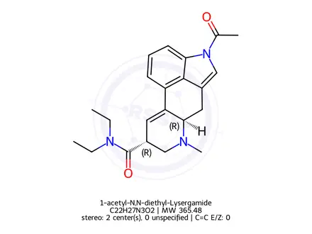 Chemical structure of 1-acetyl-N,N-diethyl-Lysergamide
