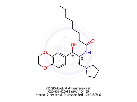 Chemical structure of (1S,2R)-Eliglustat Diastereomer