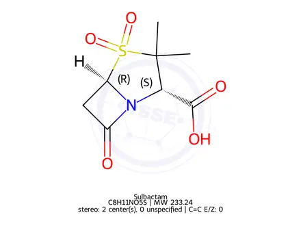 Chemical structure of Sultamicillin impurity A(EP),Sulbactam