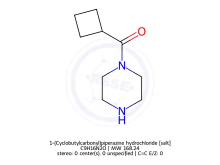 Chemical structure of 1-Cyclobutanecarbonylpiperazine