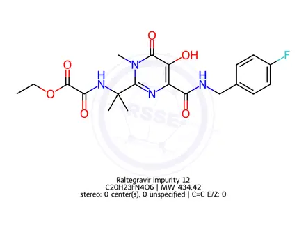 Chemical structure of Raltegravir Impurity 12