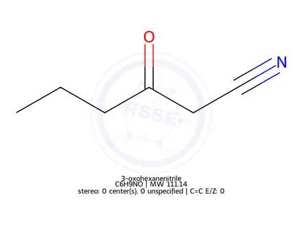 Chemical structure of 3-oxohexanenitrile