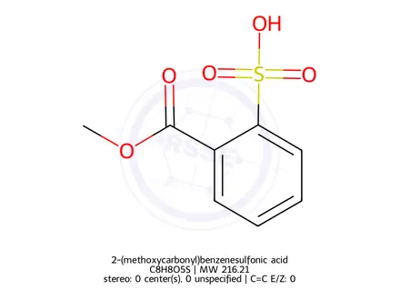 Chemical structure of 2-(methoxycarbonyl)benzenesulfonic acid