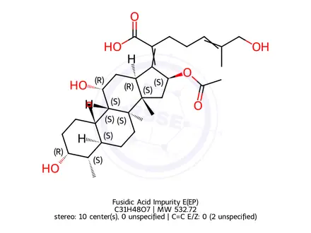 Chemical structure of Fusidic Acid Impurity E(EP)