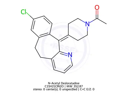 Chemical structure of N-Acetyl Desloratadine