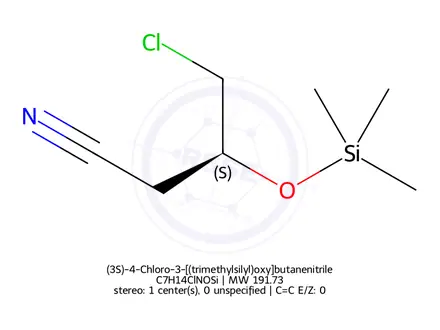 Chemical structure of (3S)-4-Chloro-3-[(triMethylsilyl)oxy]butanenitrile