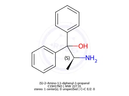 Chemical structure of (S)-2-Amino-1,1-diphenyl-1-propanol