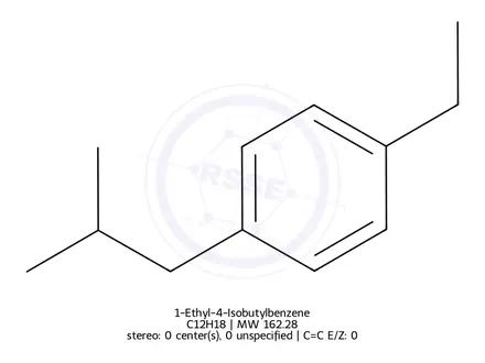 Chemical structure of 1-Ethyl-4-Isobutylbenzene