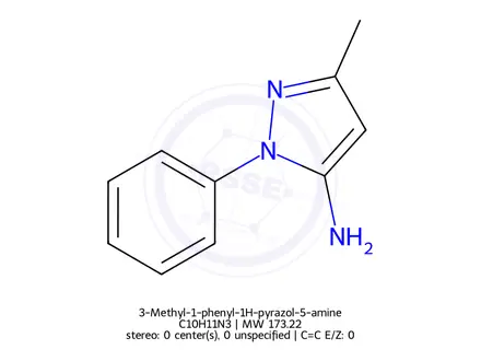Chemical structure of 3-Methyl-1-phenyl-1H-pyrazol-5-amine