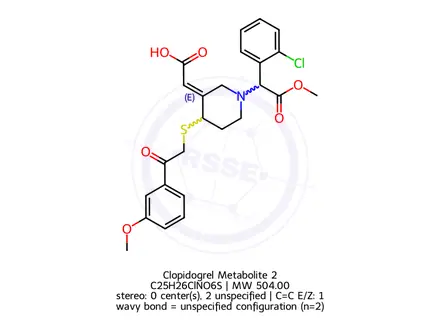 Chemical structure of Clopidogrel Metabolite 2