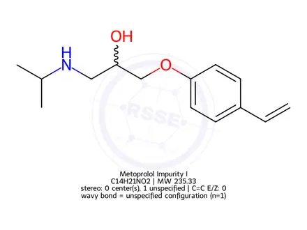 Chemical structure of Metoprolol Impurity I