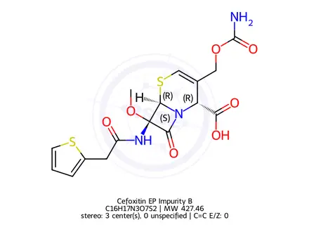 Chemical structure of Cefoxitin EP Impurity B