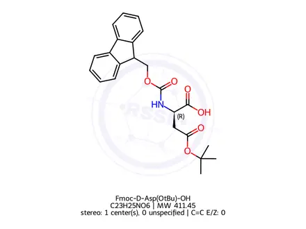 Chemical structure of Fmoc-D-Asp(OtBu)-OH