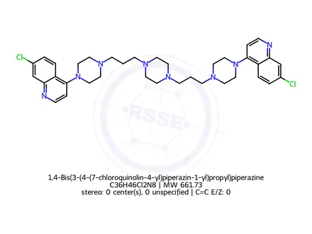 Chemical structure of 1,4-Bis(3-(4-(7-chloroquinolin-4-yl)piperazin-1-yl)propyl)piperazine