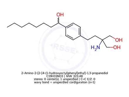 Chemical structure of 2-Amino-2-[2-[4-(1-hydroxyoctyl)phenyl]ethyl]-1,3-propanediol