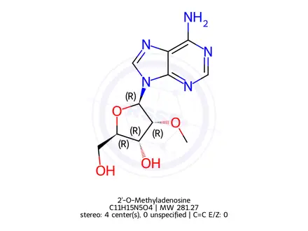 Chemical structure of 2'-O-Methyladenosine