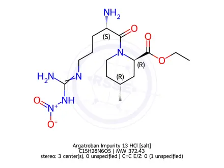 Chemical structure of Argatroban Impurity 13 HCl