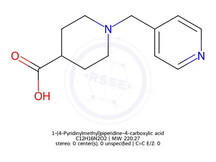 Chemical structure of 1-(4-Pyridinylmethyl)piperidine-4-carboxylic acid