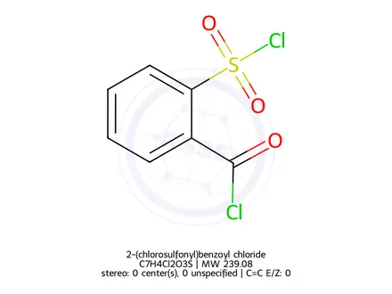 Chemical structure of 2-(chlorosulfonyl)benzoyl chloride