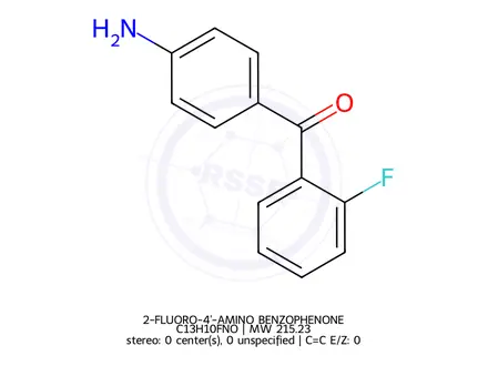 Chemical structure of 2-FLUORO-4'-AMINO BENZOPHENONE