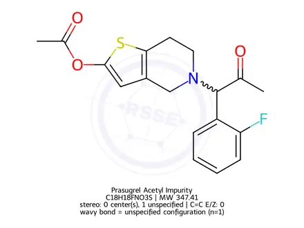 Chemical structure of Prasugrel Acetyl Impurity