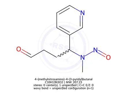 Chemical structure of 4-(methylnitrosamino)-4-(3-pyridyl)butanal