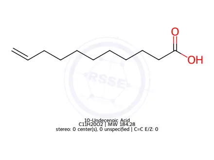 Chemical structure of 10-Undecenoic Acid