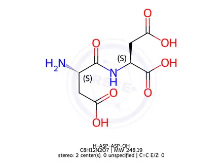 Chemical structure of H-ASP-ASP-OH