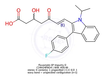 Chemical structure of Fluvastatin EP Impurity D