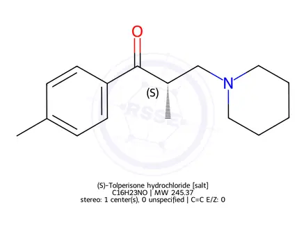 Chemical structure of (S)-Tolperisone hydrochloride