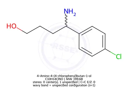 Chemical structure of 4-Amino-4-(4-chlorophenyl)butan-1-ol