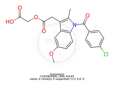 Chemical structure of Acemetacin