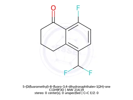 Chemical structure of 5-(Difluoromethyl)-8-fluoro-3,4-dihydronaphthalen-1(2H)-one
